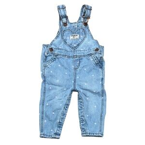 OshKosh B'gosh Denim Heart Overalls